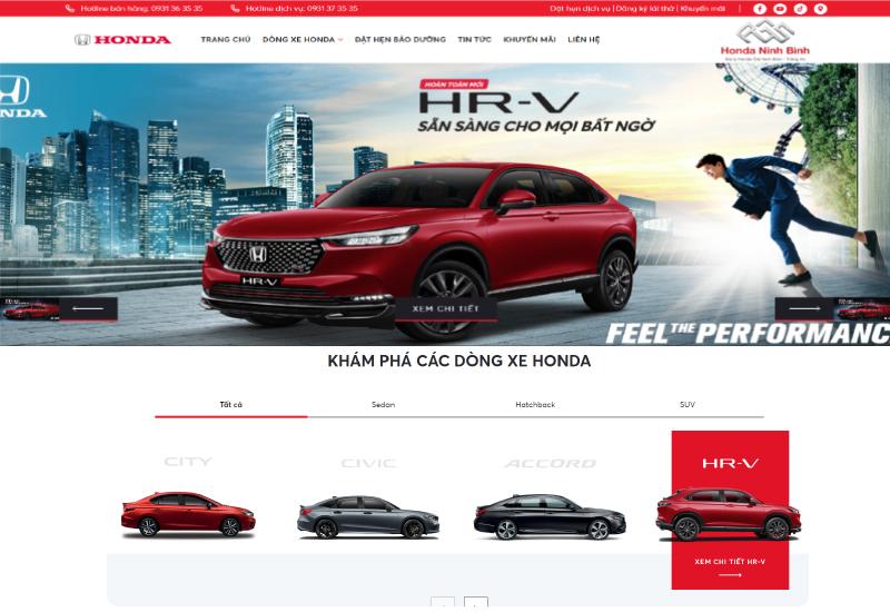 Thiết kế website Honda Ninh Bình